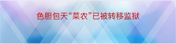 色胆包天“菜农”已被转移监狱