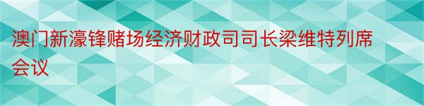 澳门新濠锋赌场经济财政司司长梁维特列席会议