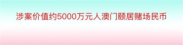 涉案价值约5000万元人澳门颐居赌场民币